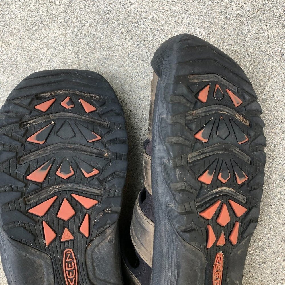 KEEN TARGHEE Waterproof Leather Sandals Shoes Men's 14 Brown Hiking Outdoors - Picture 7 of 8